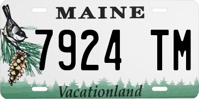 ME license plate 7924TM