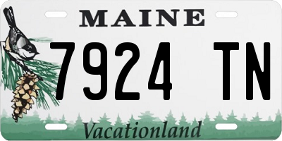 ME license plate 7924TN