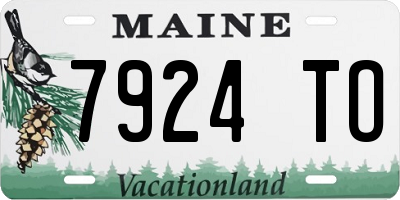 ME license plate 7924TO