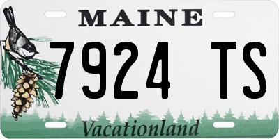 ME license plate 7924TS