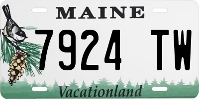ME license plate 7924TW