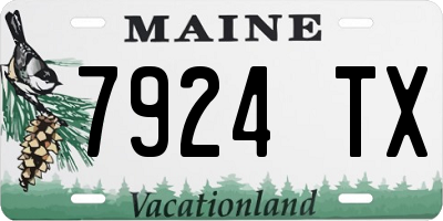 ME license plate 7924TX