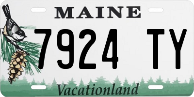 ME license plate 7924TY
