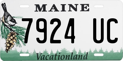 ME license plate 7924UC