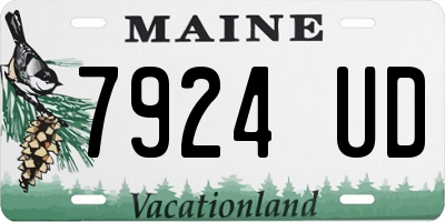 ME license plate 7924UD