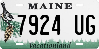 ME license plate 7924UG