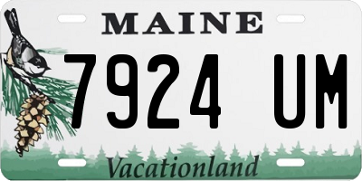 ME license plate 7924UM