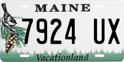 ME license plate 7924UX