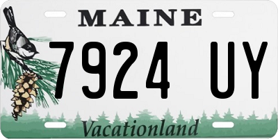 ME license plate 7924UY
