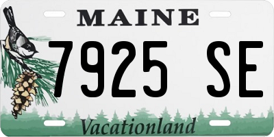 ME license plate 7925SE