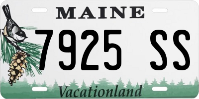 ME license plate 7925SS