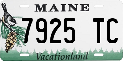 ME license plate 7925TC