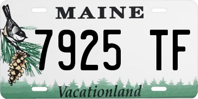 ME license plate 7925TF