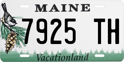 ME license plate 7925TH
