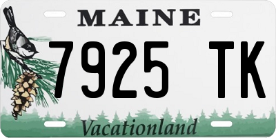 ME license plate 7925TK
