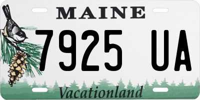 ME license plate 7925UA