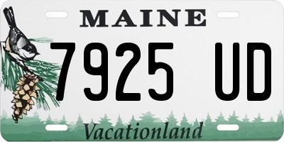 ME license plate 7925UD