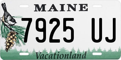 ME license plate 7925UJ