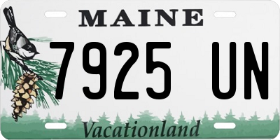 ME license plate 7925UN