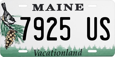 ME license plate 7925US
