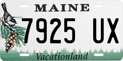 ME license plate 7925UX