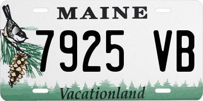 ME license plate 7925VB