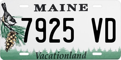 ME license plate 7925VD