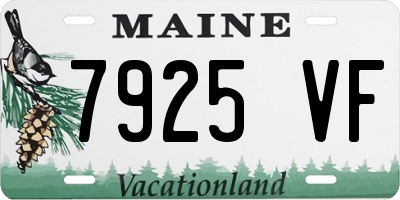 ME license plate 7925VF