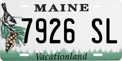 ME license plate 7926SL