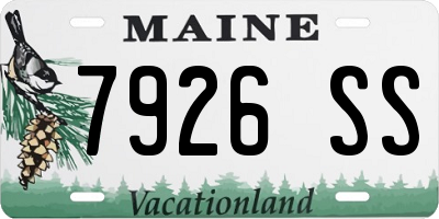 ME license plate 7926SS