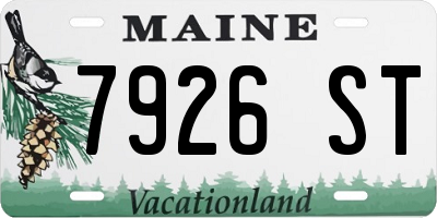 ME license plate 7926ST