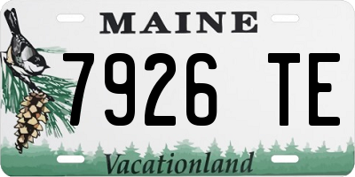 ME license plate 7926TE