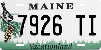 ME license plate 7926TI