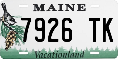 ME license plate 7926TK