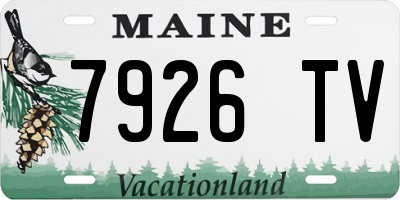 ME license plate 7926TV
