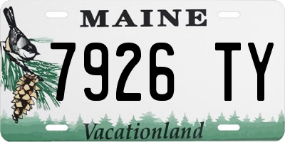 ME license plate 7926TY