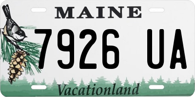 ME license plate 7926UA