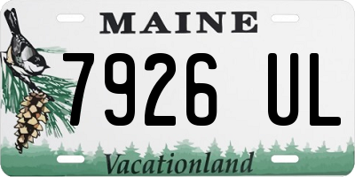 ME license plate 7926UL