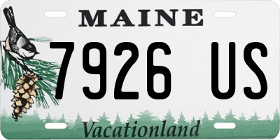 ME license plate 7926US
