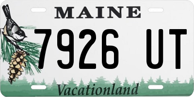 ME license plate 7926UT