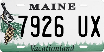 ME license plate 7926UX