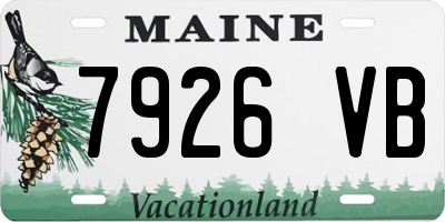 ME license plate 7926VB