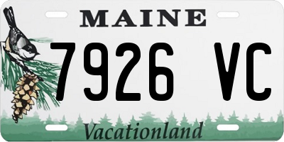 ME license plate 7926VC