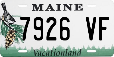 ME license plate 7926VF