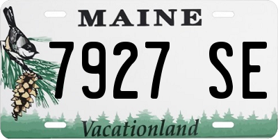 ME license plate 7927SE