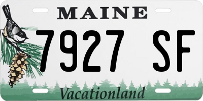 ME license plate 7927SF