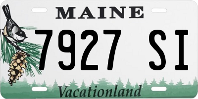ME license plate 7927SI