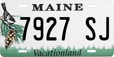 ME license plate 7927SJ