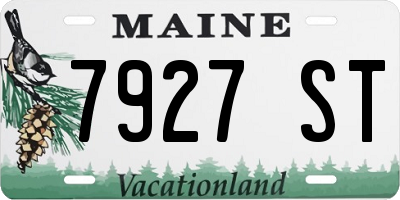 ME license plate 7927ST