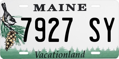 ME license plate 7927SY